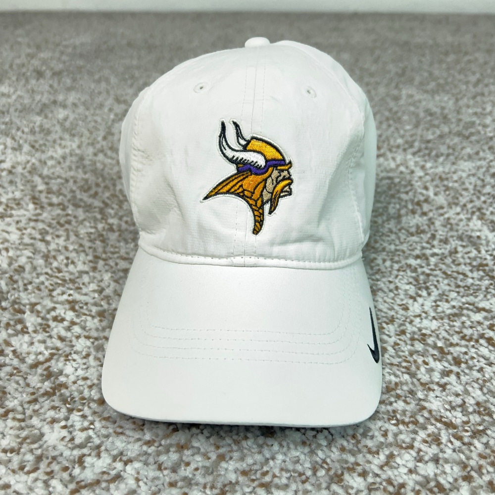 Minnesota Vikings Hat Mens One Size White Football NFL Golf Cap Logo Sports